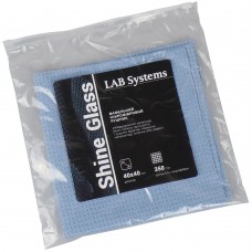 Рушник вафельний для скла Lab Systems (синій, 40x40 см, 350 г/м)
